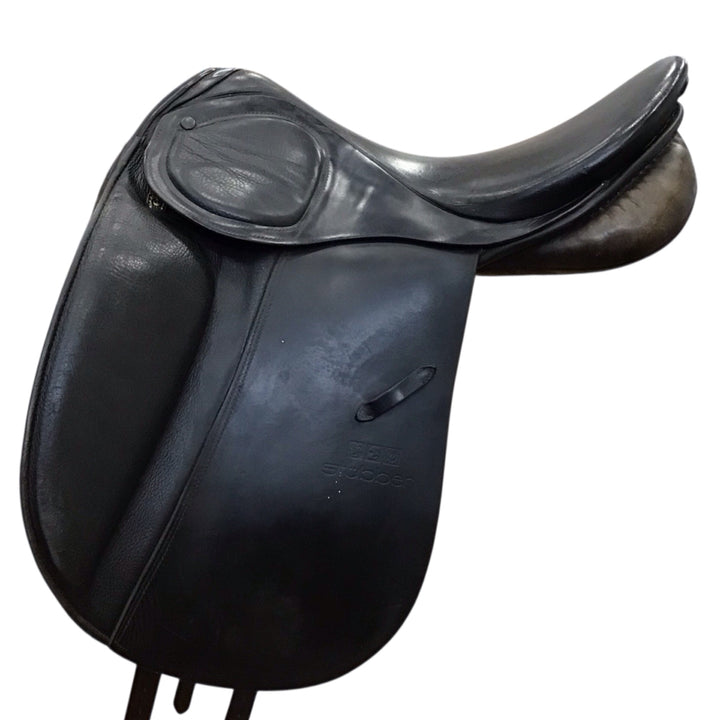 17.5" Stubben Scandica 32cm Wide Used Dressage Saddle - H