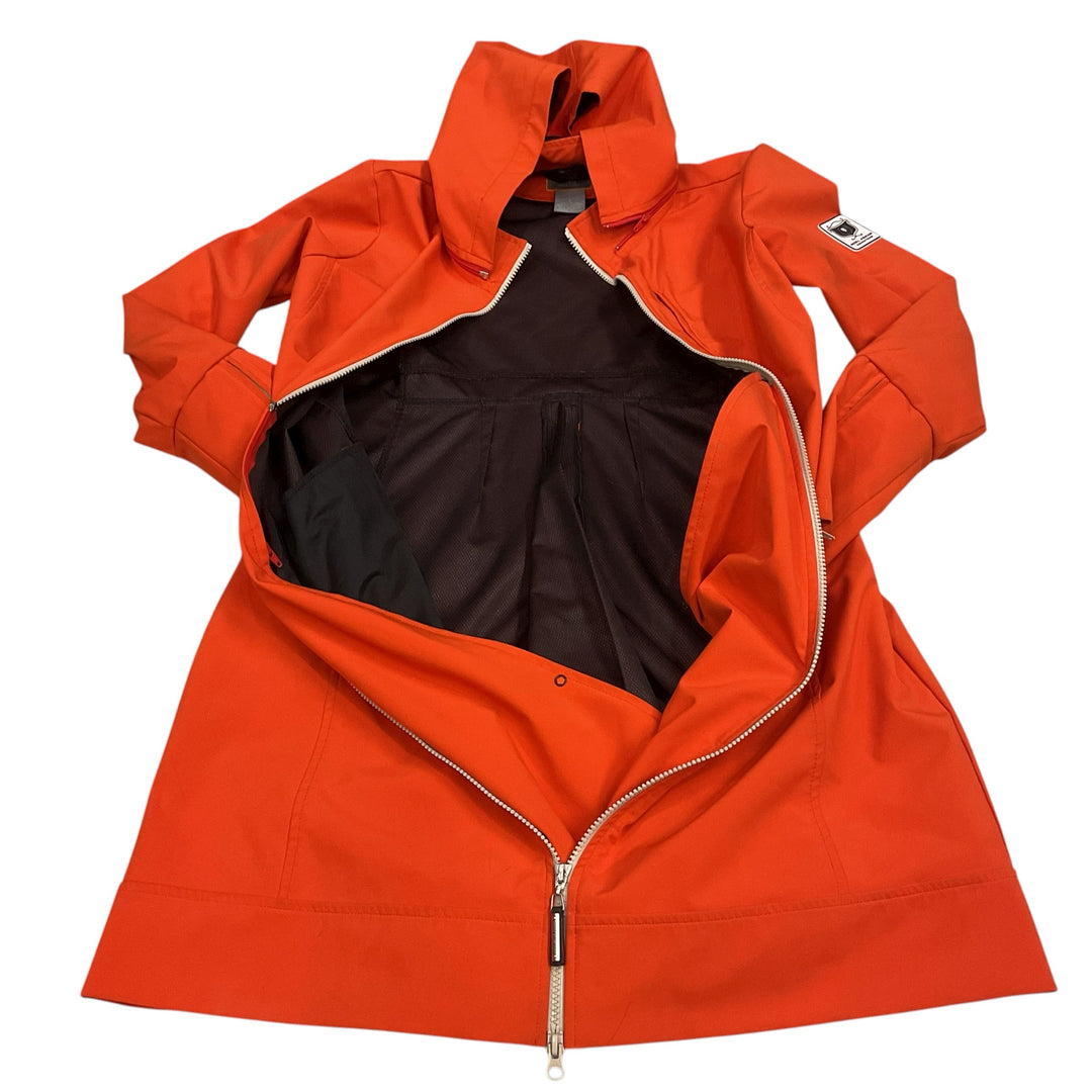 Asmar Equestrian Women's Large All Weather Rider Long Rain Coat Orange Used - H