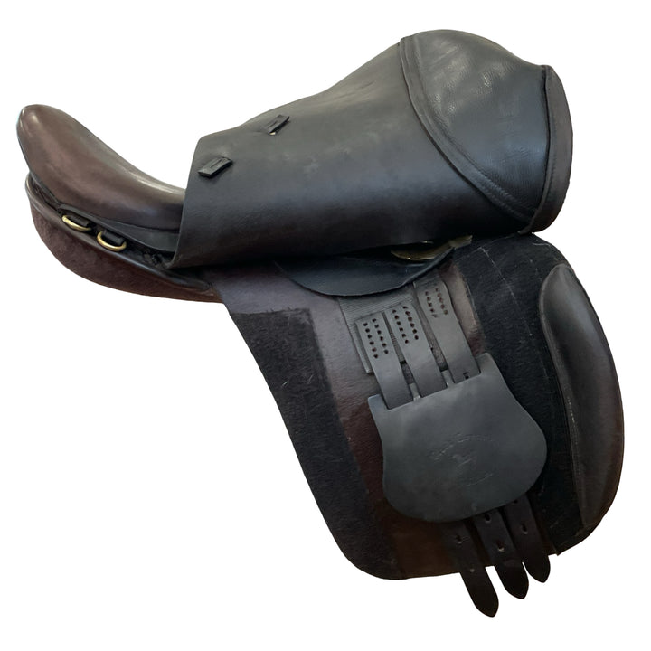 17.5" Black Country Customized Med/Wide Used All Purpose Saddle