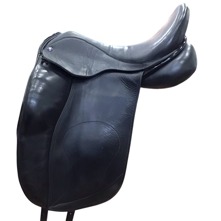 17" Hulsebos Wb4 Medium Wide Used Dressage Saddle - H