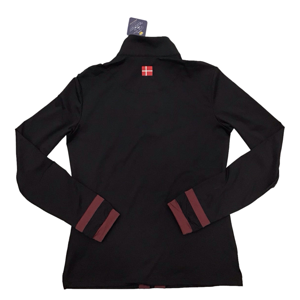 Kastel Ladies Medium Black Long Sleeve 1/4 Zip New - H