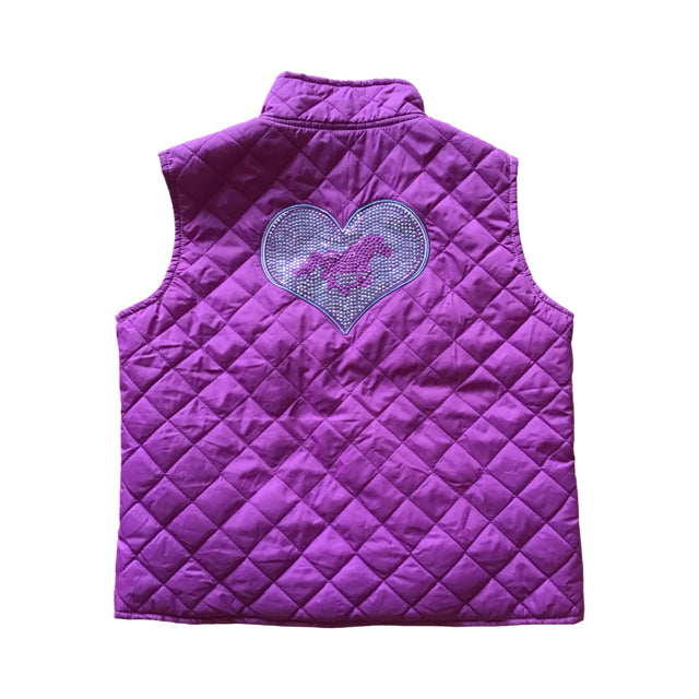 SHYANNE MD Rhinestone Quilted Vest USED B