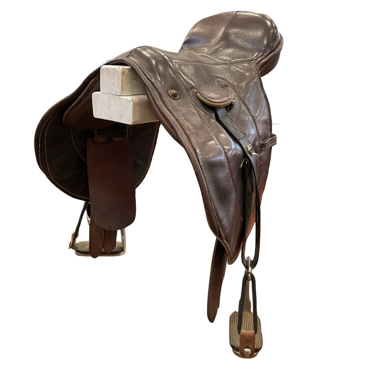 12" Beval Short Stirrup Half Tree Used Childs Leadline Saddle