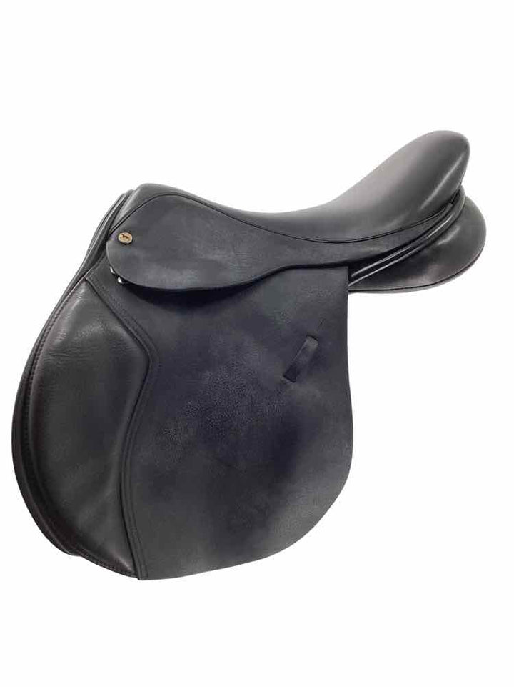 17" Black Country used wool flocked close contact saddle