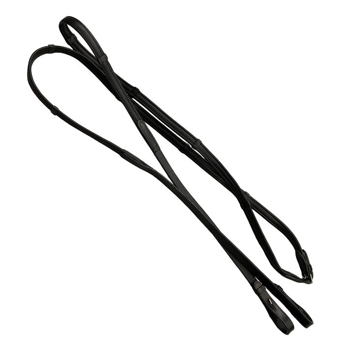 Lumier 56" Padded Nappa Leather Reins w/ Stops Black Used