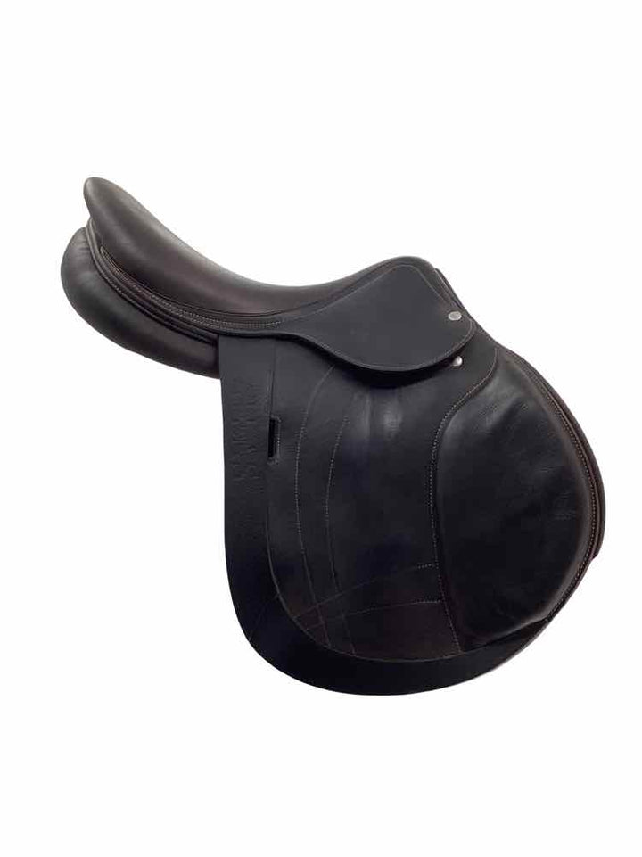 17" Arion Atlas double flap buffalo leather semi custom used jumping saddle with