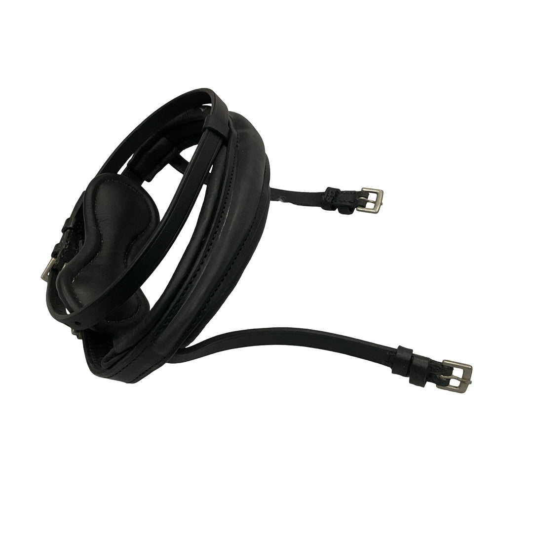 Stubben Padded Flash Noseband Horse Black Used - H