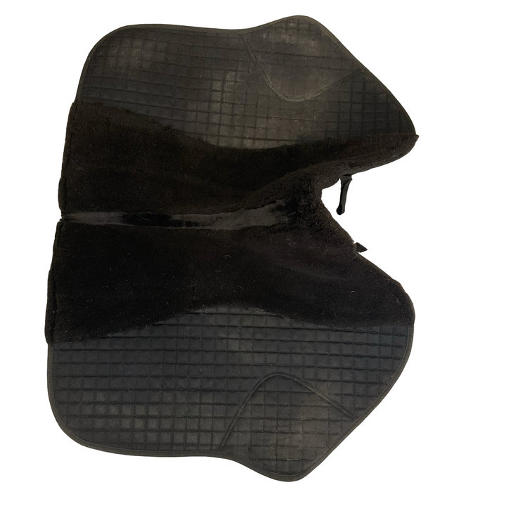 LeMieux Merino+ Half Lined Suede EuroJump Square Black/Black Saddle Pad Used