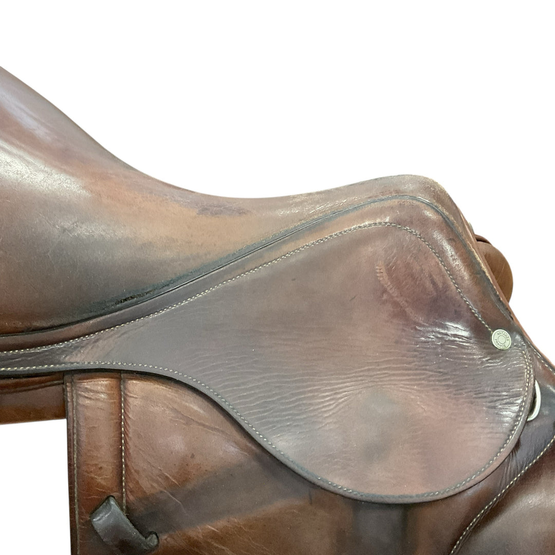 18" Antares Monoflap Med/Wide Used Hunter/Jumper Saddle - H