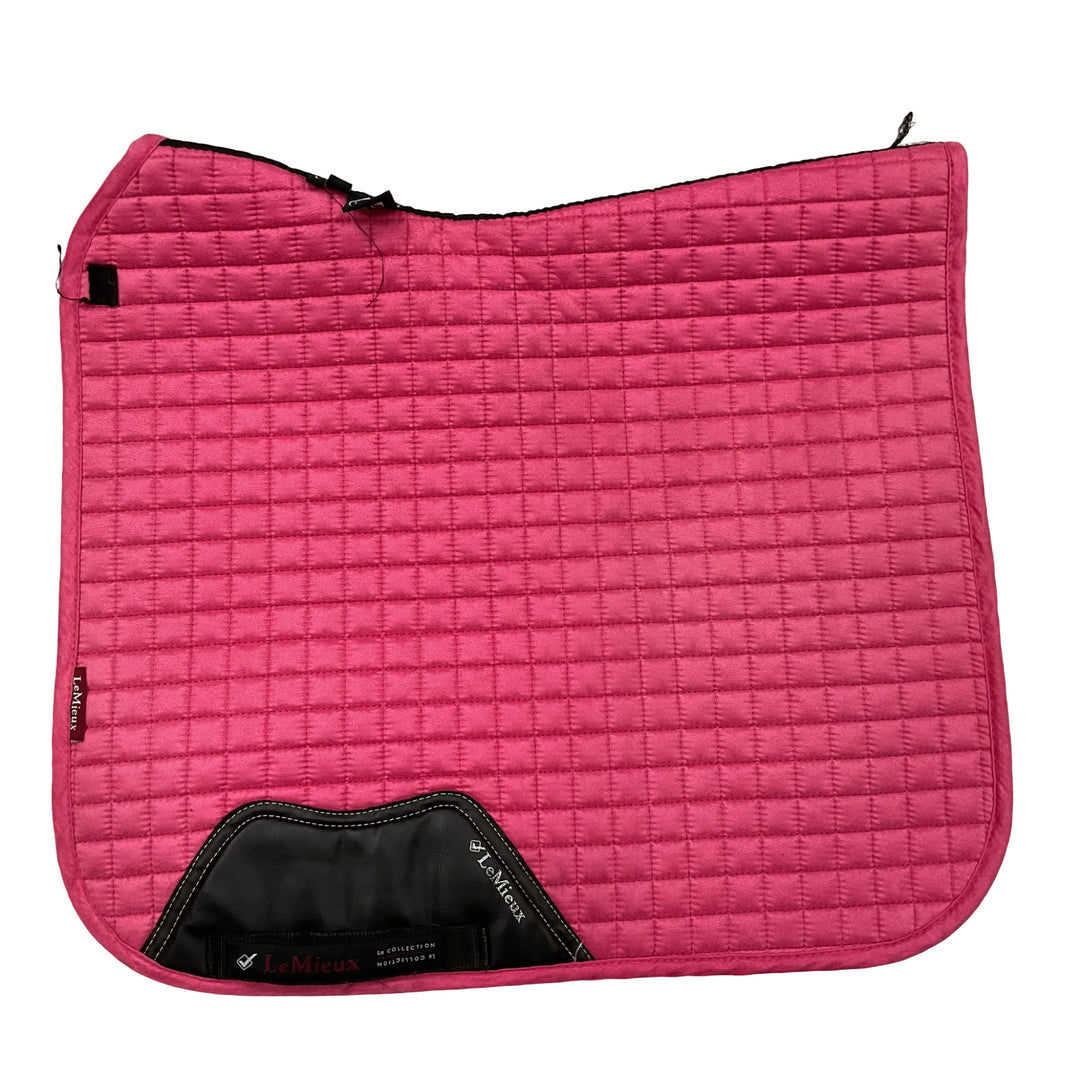 LeMieux Large Suede Dressage Saddle Pad Watermelon Used