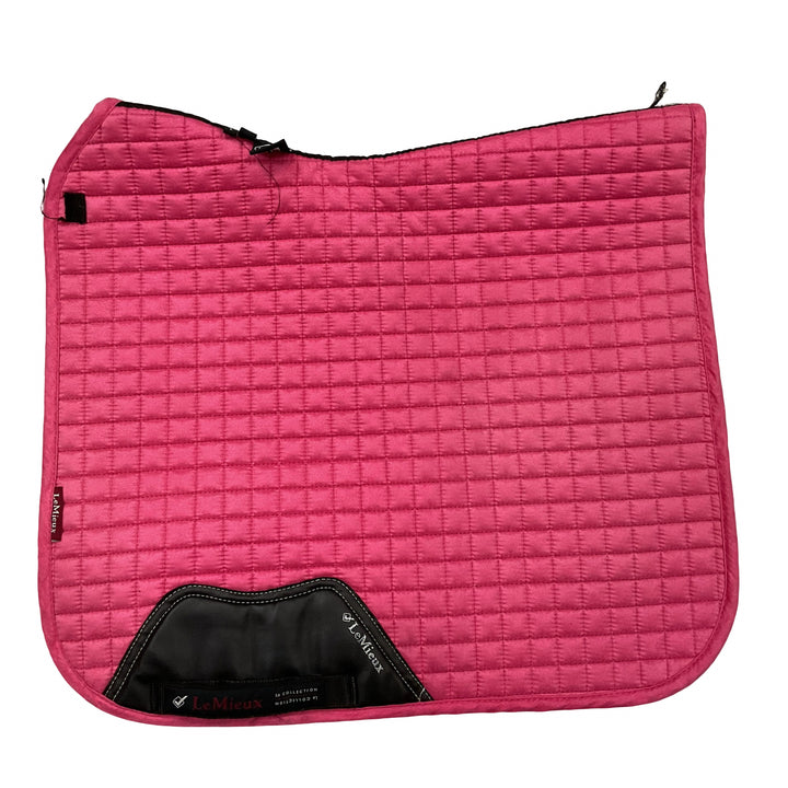 LeMieux Large Suede Dressage Saddle Pad Watermelon Used