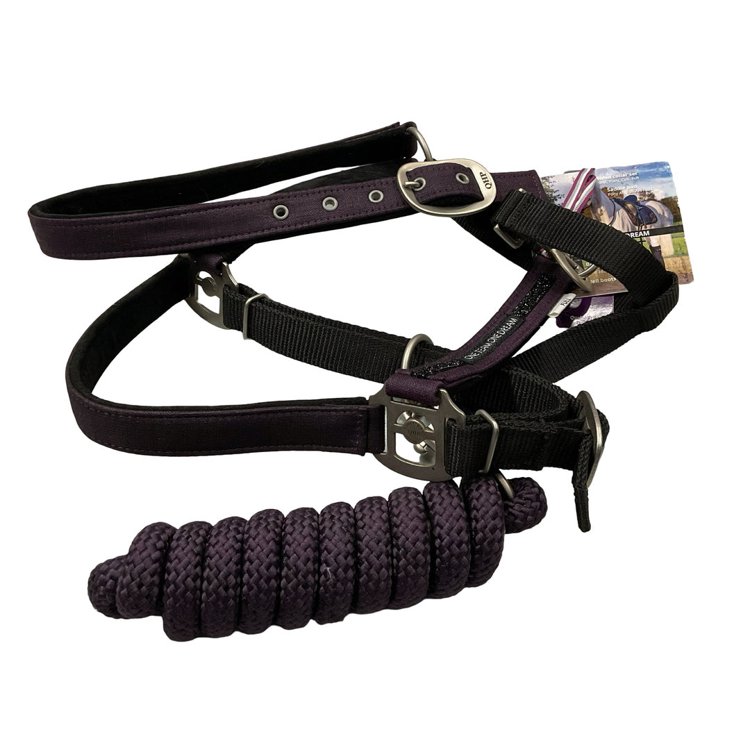 QHP Full Metallic Glitz Set Halter w/ Lead New