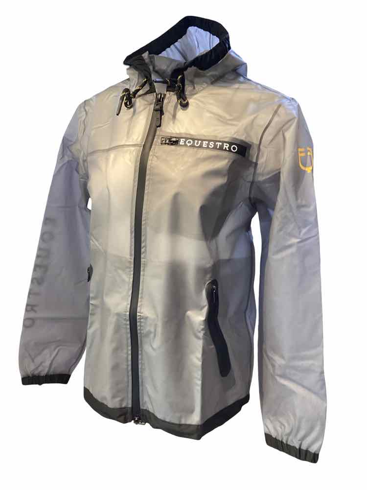 EQUESTRO new ladies small light grey rain jacket