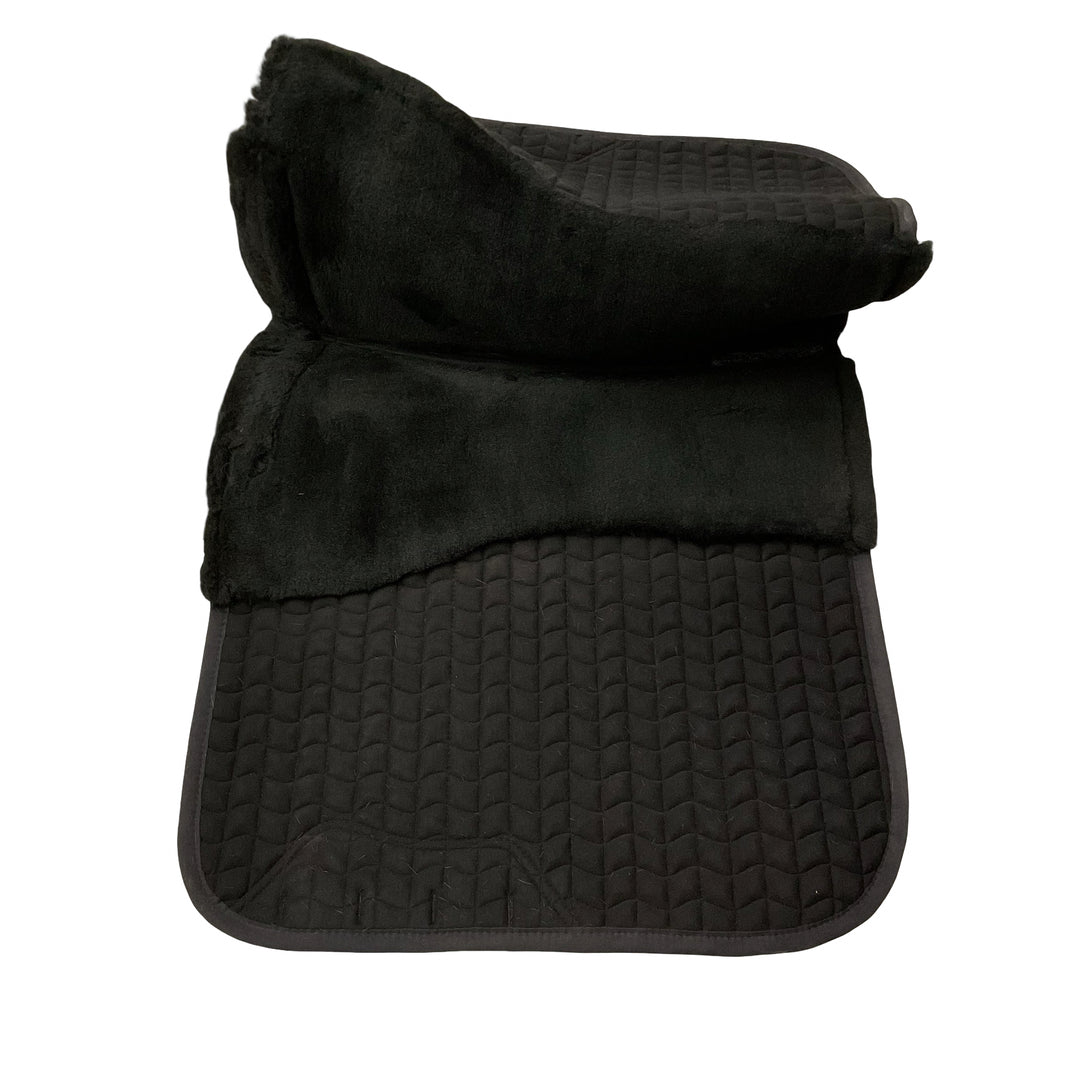 LeMieux Sm/Md Merino + Half Lined Square Dressage Saddle Pad Black/Black Used