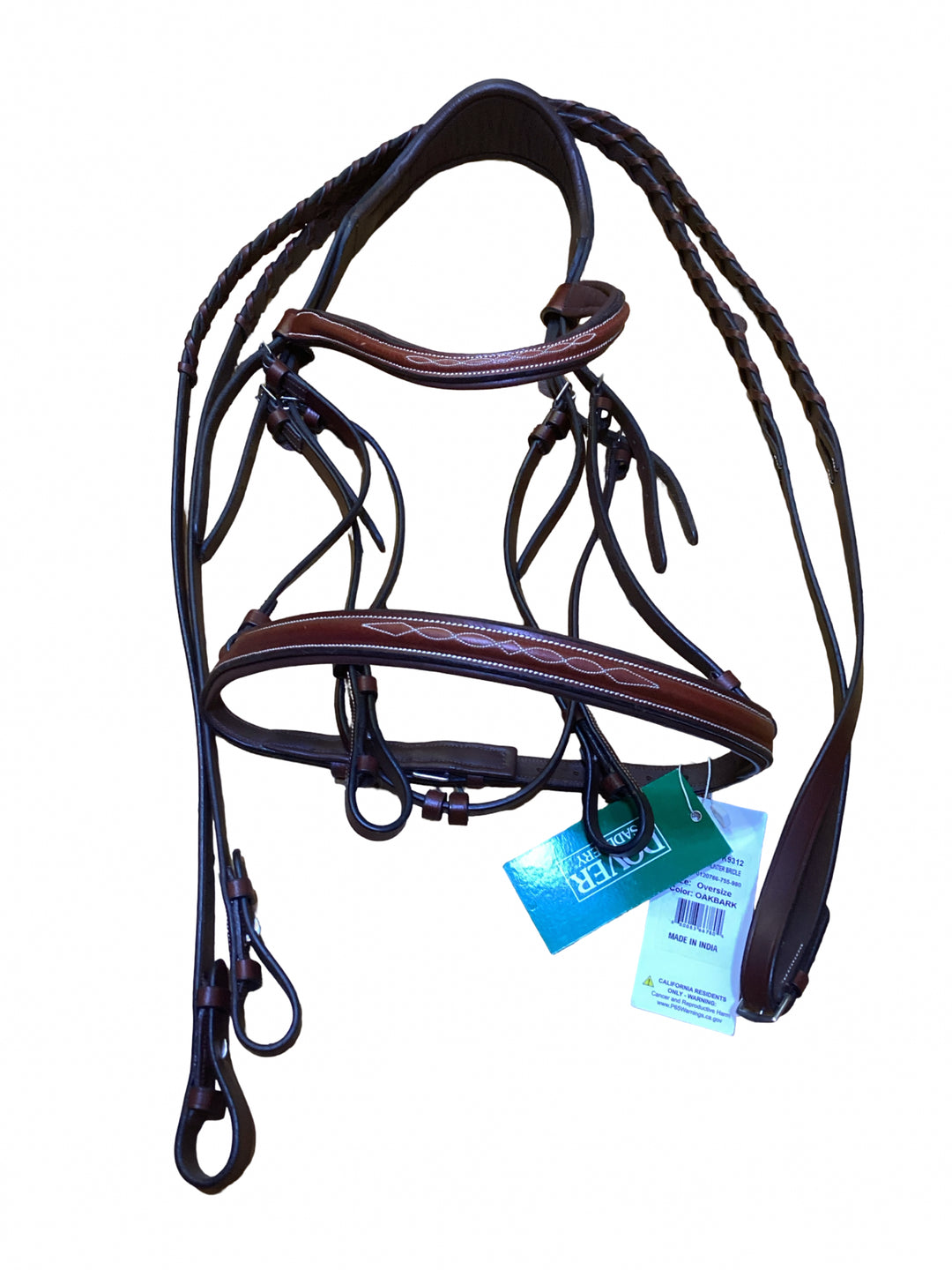 Dover Ergonomic Hunter Bridle w/Reins New