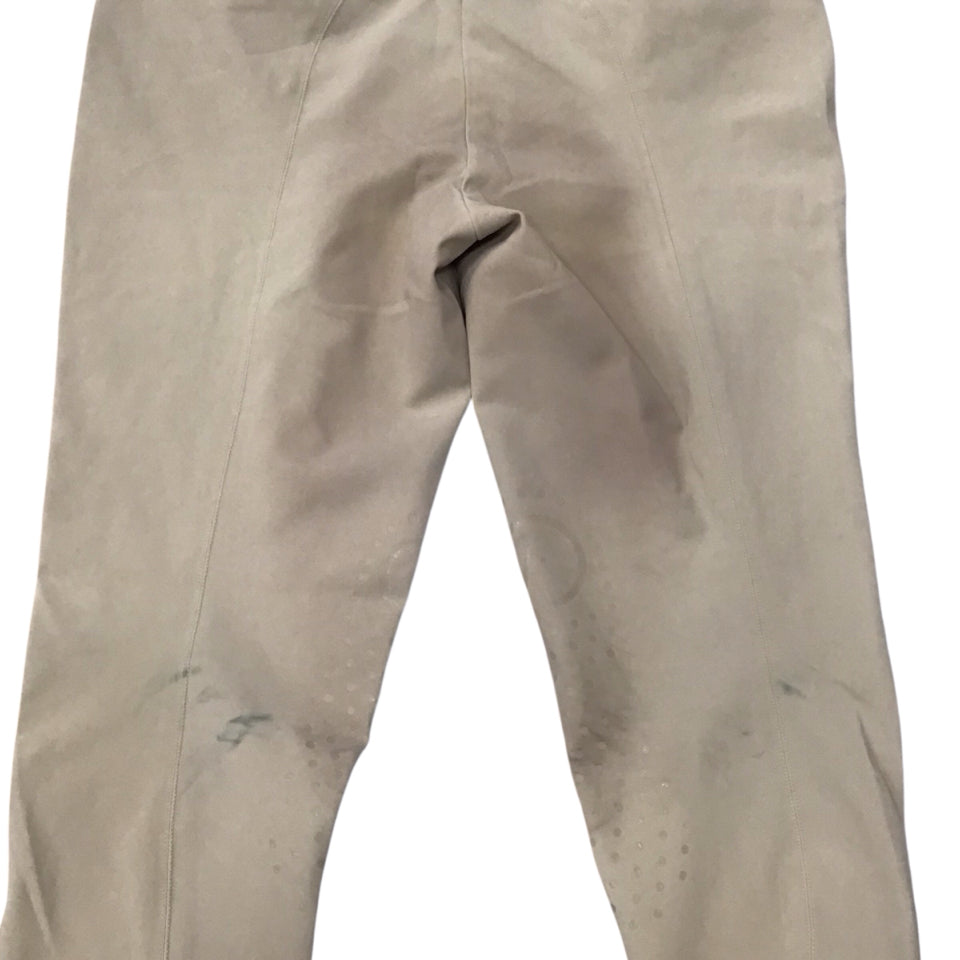 EGO 7 Women's Italian 50 Knee Patch Show Breech Tan *STAINING* Used - H