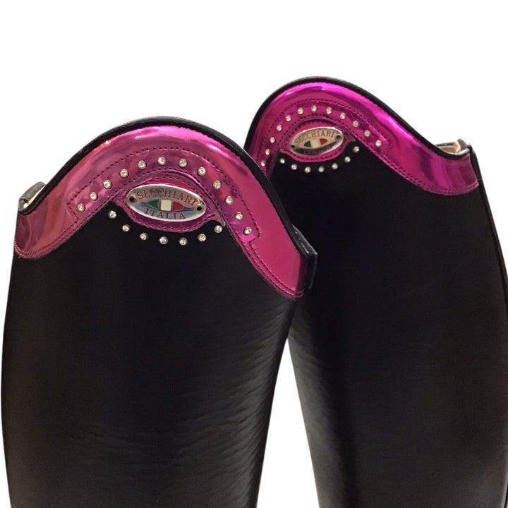 NEW Ladies Dress Boots w/ Pink Top 37 Slim Tall - H