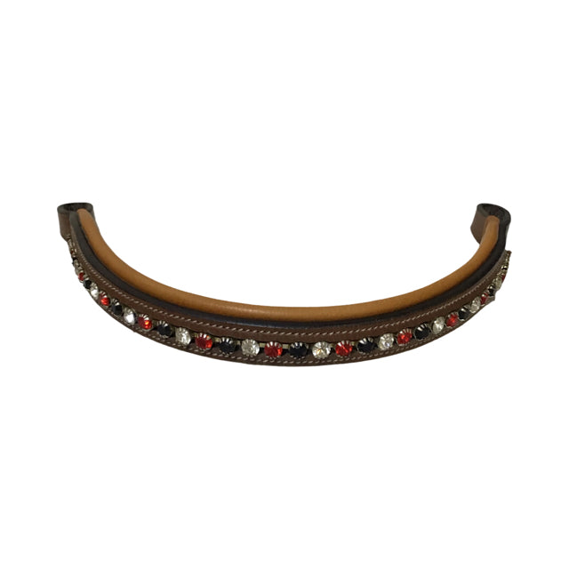 EXIONPRO 15.5" Padded Brownband w/Crystals USED B