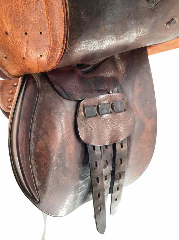 18" Pessoa used close contact saddle, Suede seat B