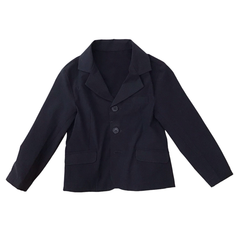 Belle & Bow Boys 3 Navy Show Coat Used - H