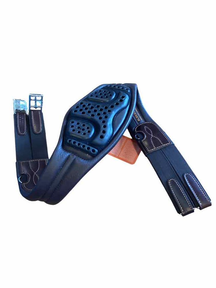 ACAVALLO new brown leather gel girth size 120cm
