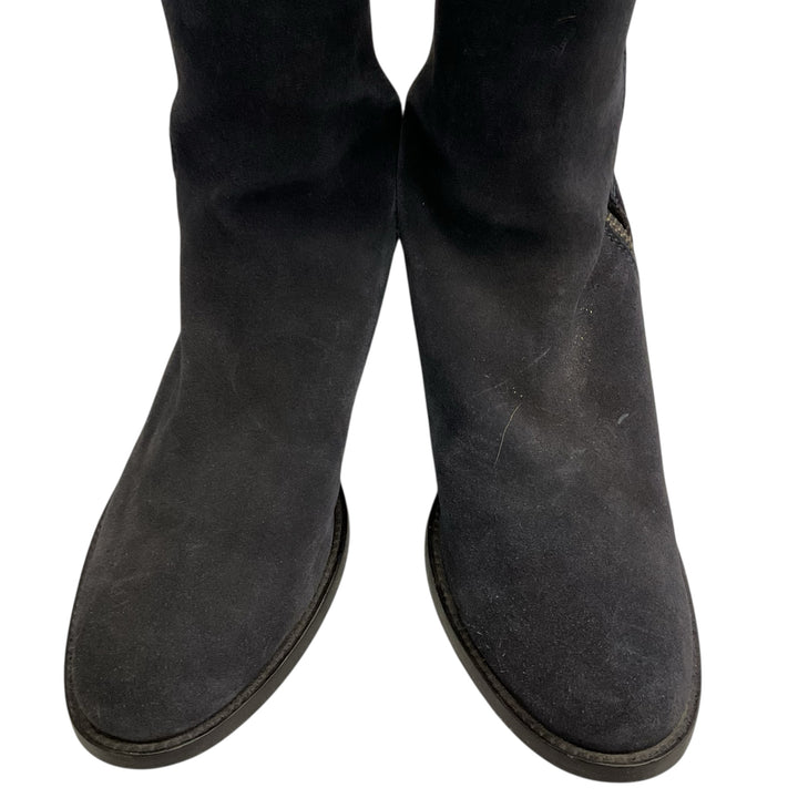Fairfax & Favor Women's 42 Regina Heeled Knee High Suede Boot Navy Used - H