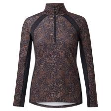 Kerrits black print fleece tech top ladies XS B