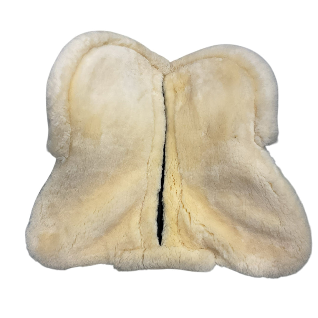 Acavallo Suede Full Sheepskin Memory Foam Half Pad w/ Configurable Pockets - H