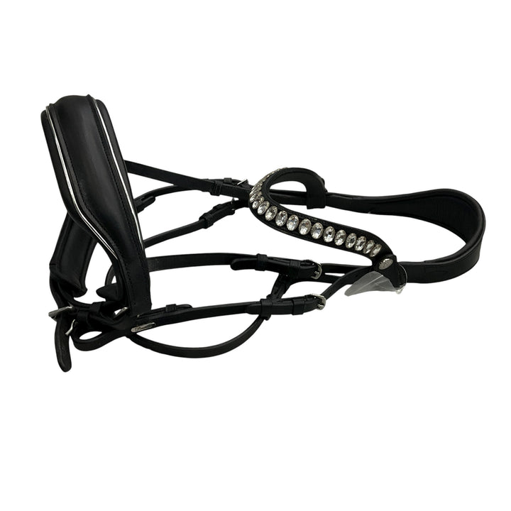 Lumiere Cob Bling Dressage Bridle w/ Padded Noseband Black- H