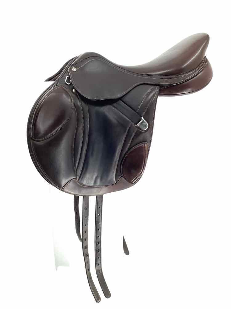 17" Bates Advanta Luxe leather adjustable tree used mono flap saddle