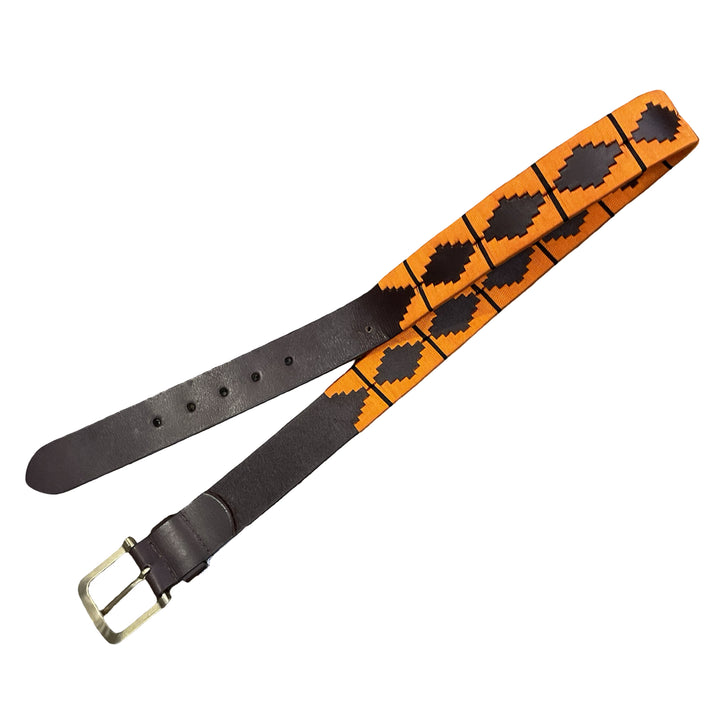 KMA Brown/Orange Leather Belt Used - H