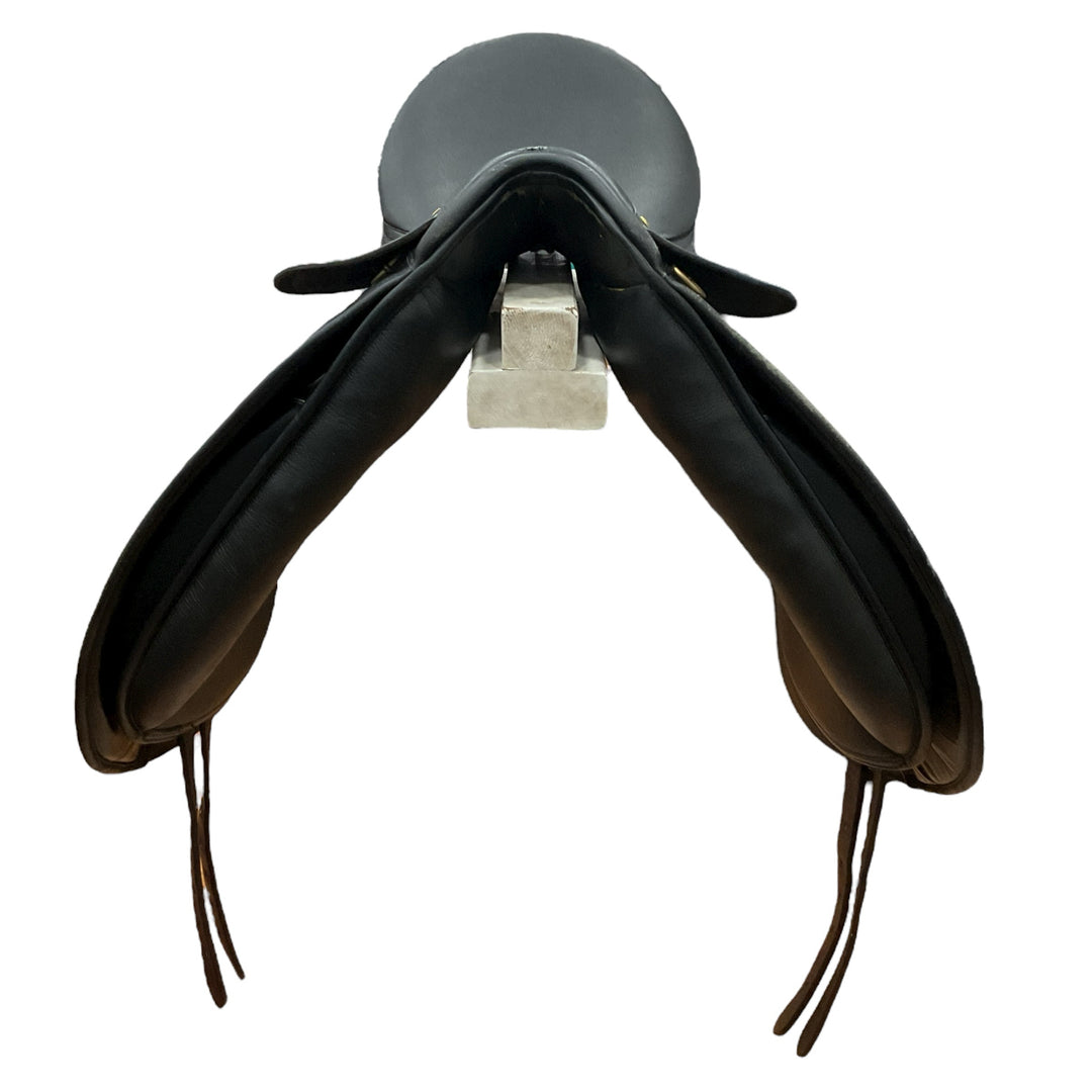 17" Bates Caprilli Medium Used Synthetic Dressage Saddle - H