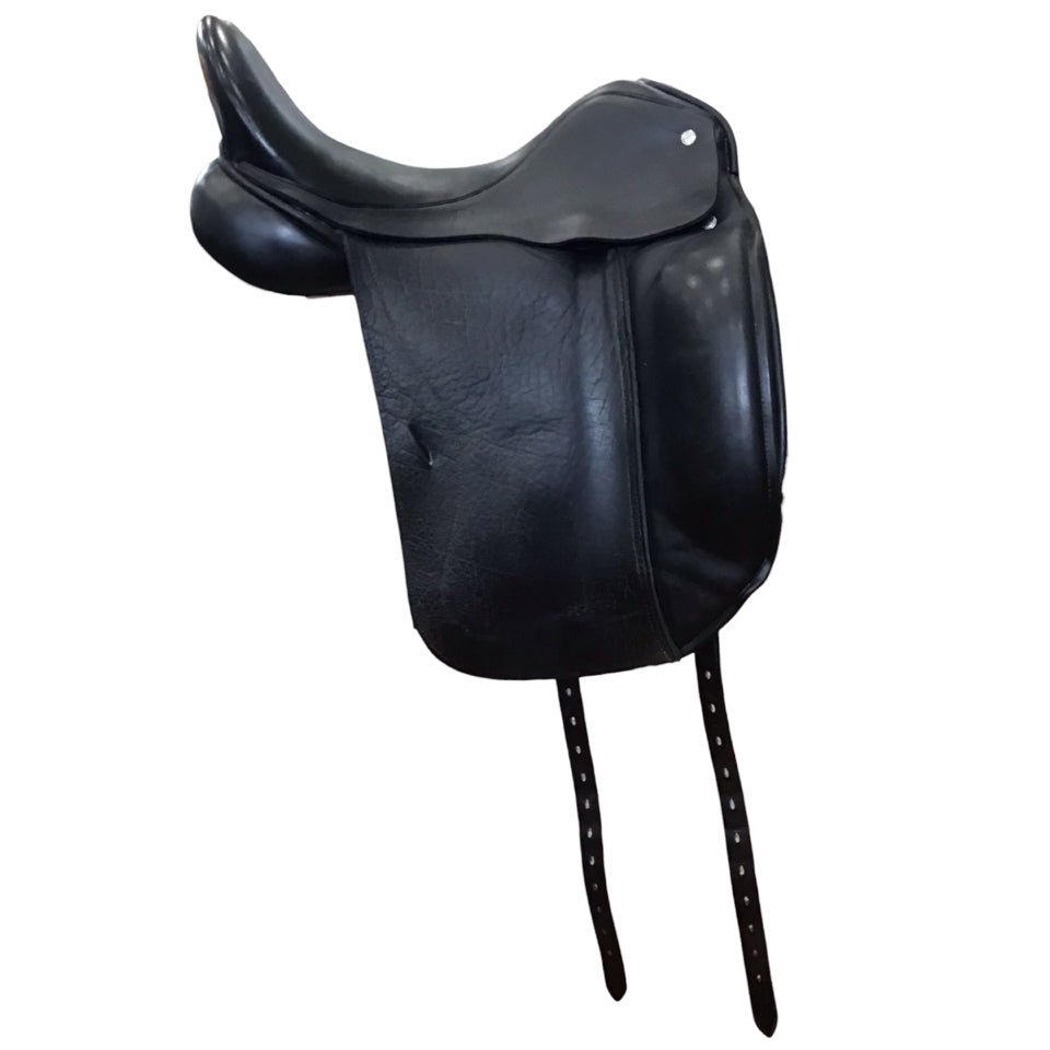 18" Custom Saddlery Everest R Medium Used Dressage Saddle - H