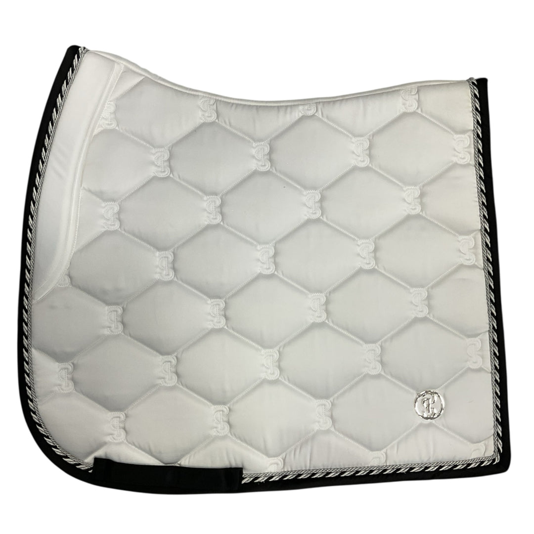 PS of Sweden White/Black Trim Signature Dressge Pad Cob Like New - H