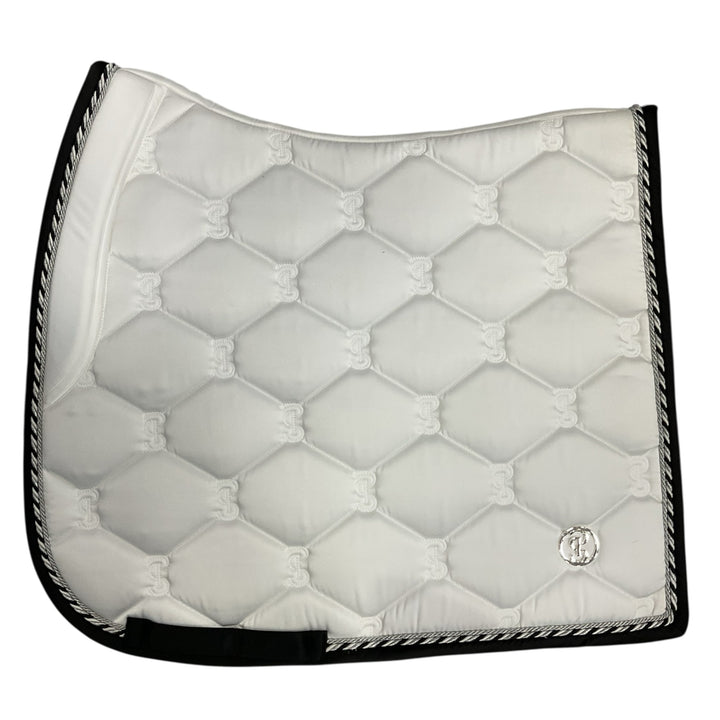 PS of Sweden White/Black Trim Signature Dressge Pad Cob Like New - H