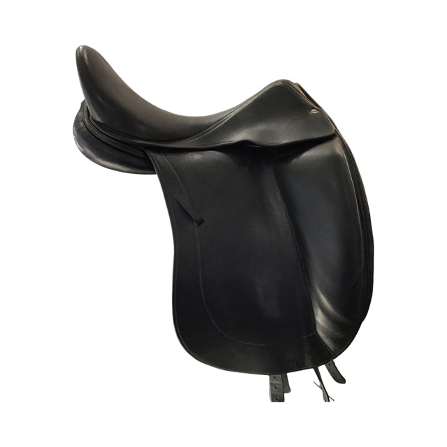 17.5" L'Apogee DL Dressage Monoflap Wide Tree Used Saddle - C