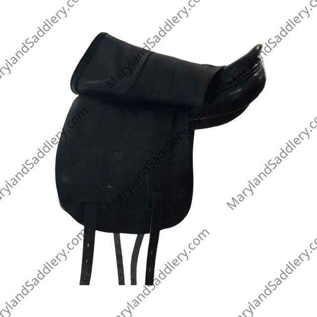 18" Verhan Iliad Medium Wide Tree Used Dressage Saddle - C