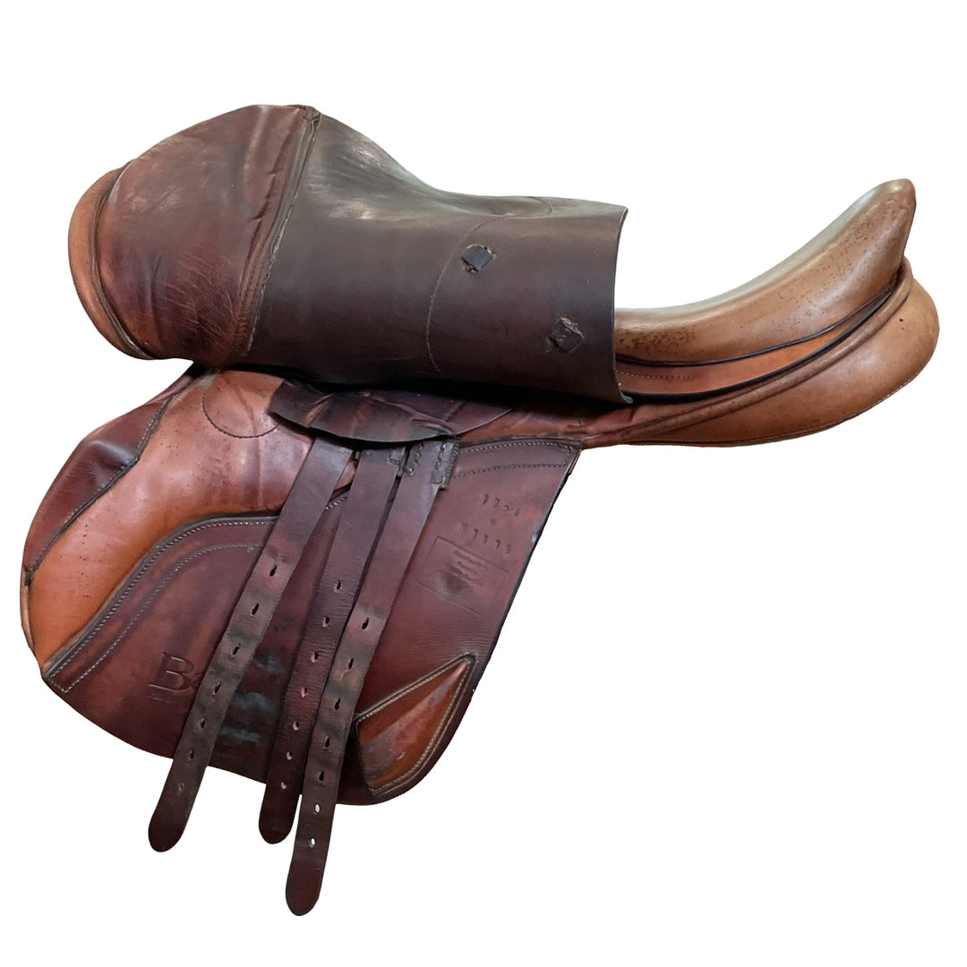 17.5" Cliff Barnsby Wide Used Hunter/Jumper Saddle