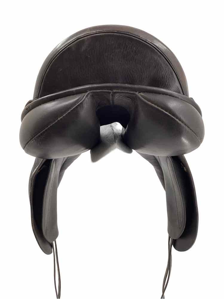 17.5" Black country used dark brown dressage saddle MW tree very soft leather wo