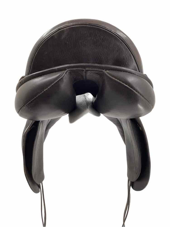 17.5" Black country used dark brown dressage saddle MW tree very soft leather wo