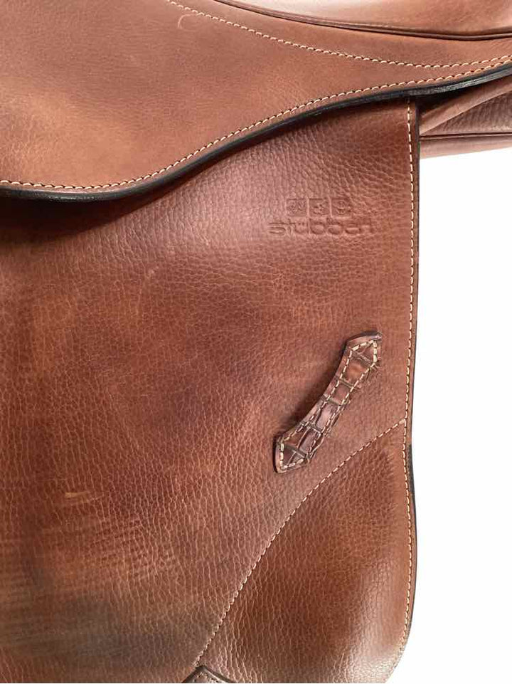 18" Stubben Portos Elite used close contact saddle wool flocked