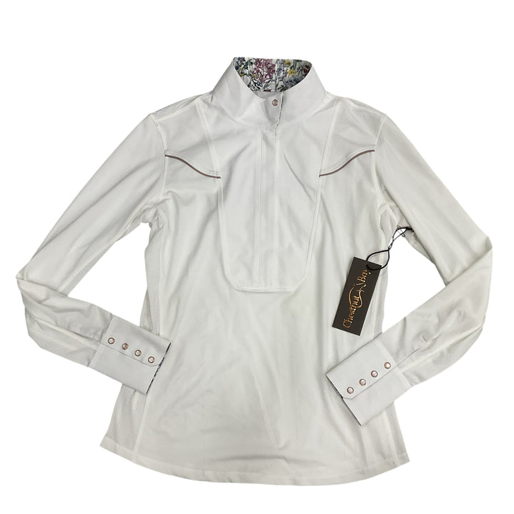 Chestnut Bay Women's Small Caliente Western Show Shirt White New - H