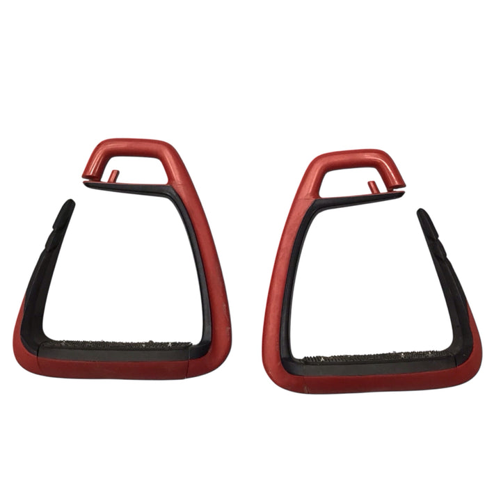 Free Jump 4.5" Soft'Up Classic Stirrups Red/Black Used - H