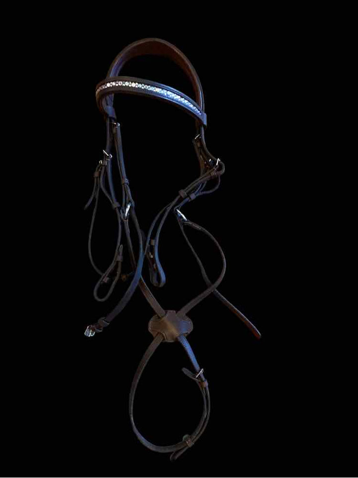 Leather figure 8 brown used horse full bridle B