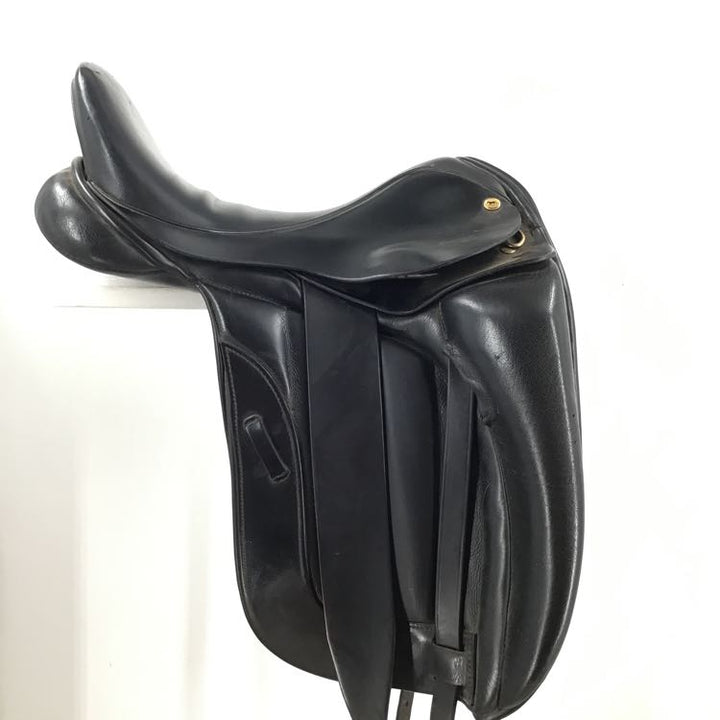 16.5" Black Country Vinici Wide Tree Used Monoflap Dressage Saddle - C