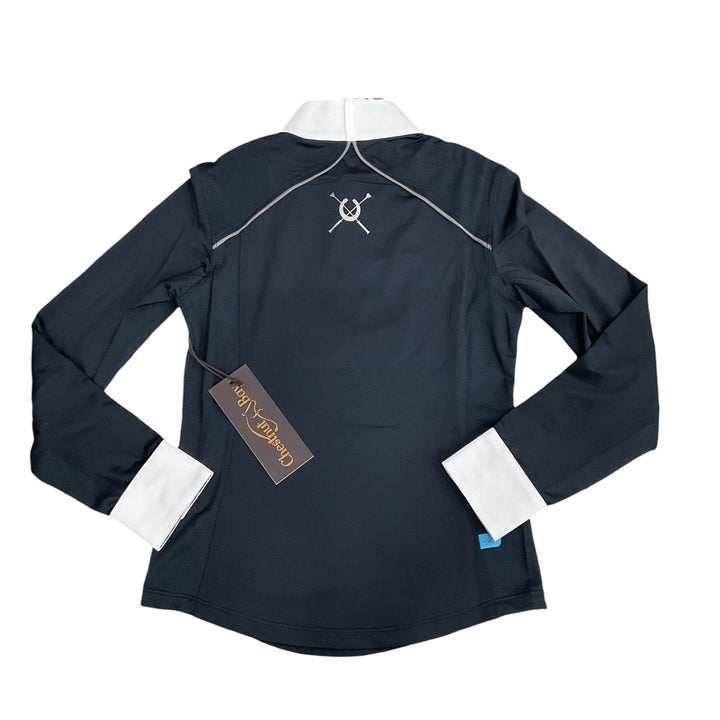 Chestnut Bay Child Medium SkyCool Liberty Youth Show Shirt Black New - H