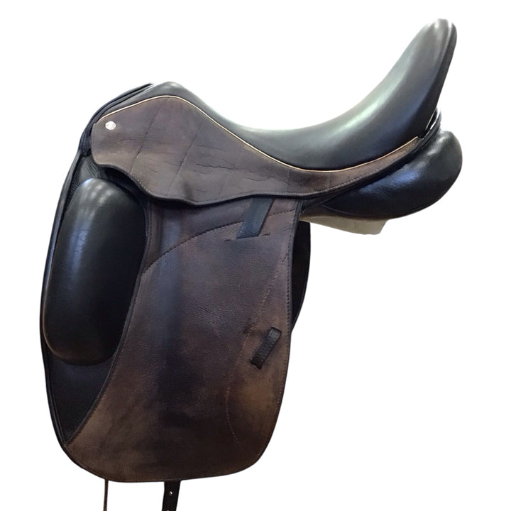 18" Custom Saddlery Icon Star Medium Used Dressage Saddle - H