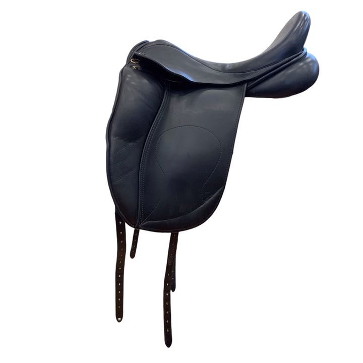 18" Hulesbos WB4 Medium Wide Used Dressage Saddle - H