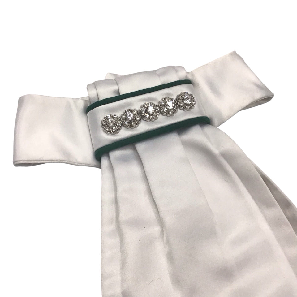 White Fancy Stock Tie Used - H