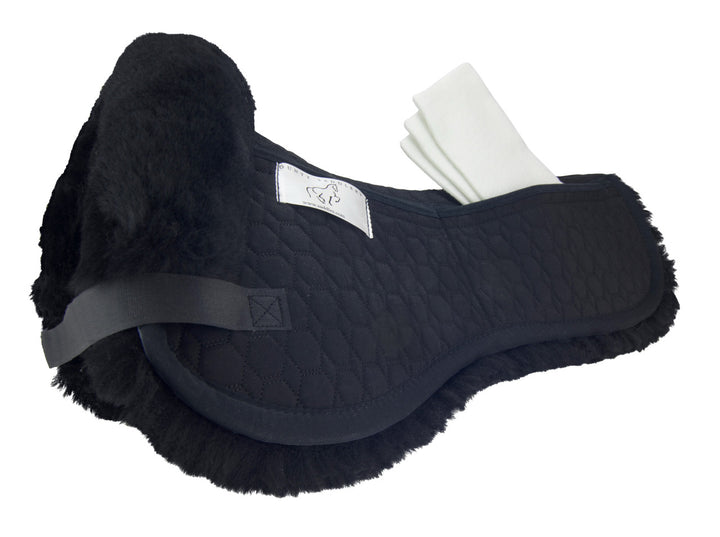 Mattes County Medium Shimmable Fleece Half Pad w/ Shims Black New - H